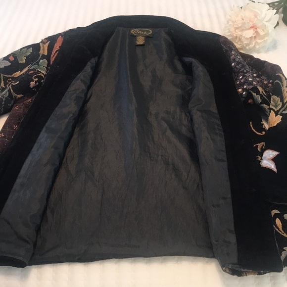 Alex Kim Boho Embroidered Beaded Blazer Jacket Size Medium Floral Patchwork - Picture 16 of 17